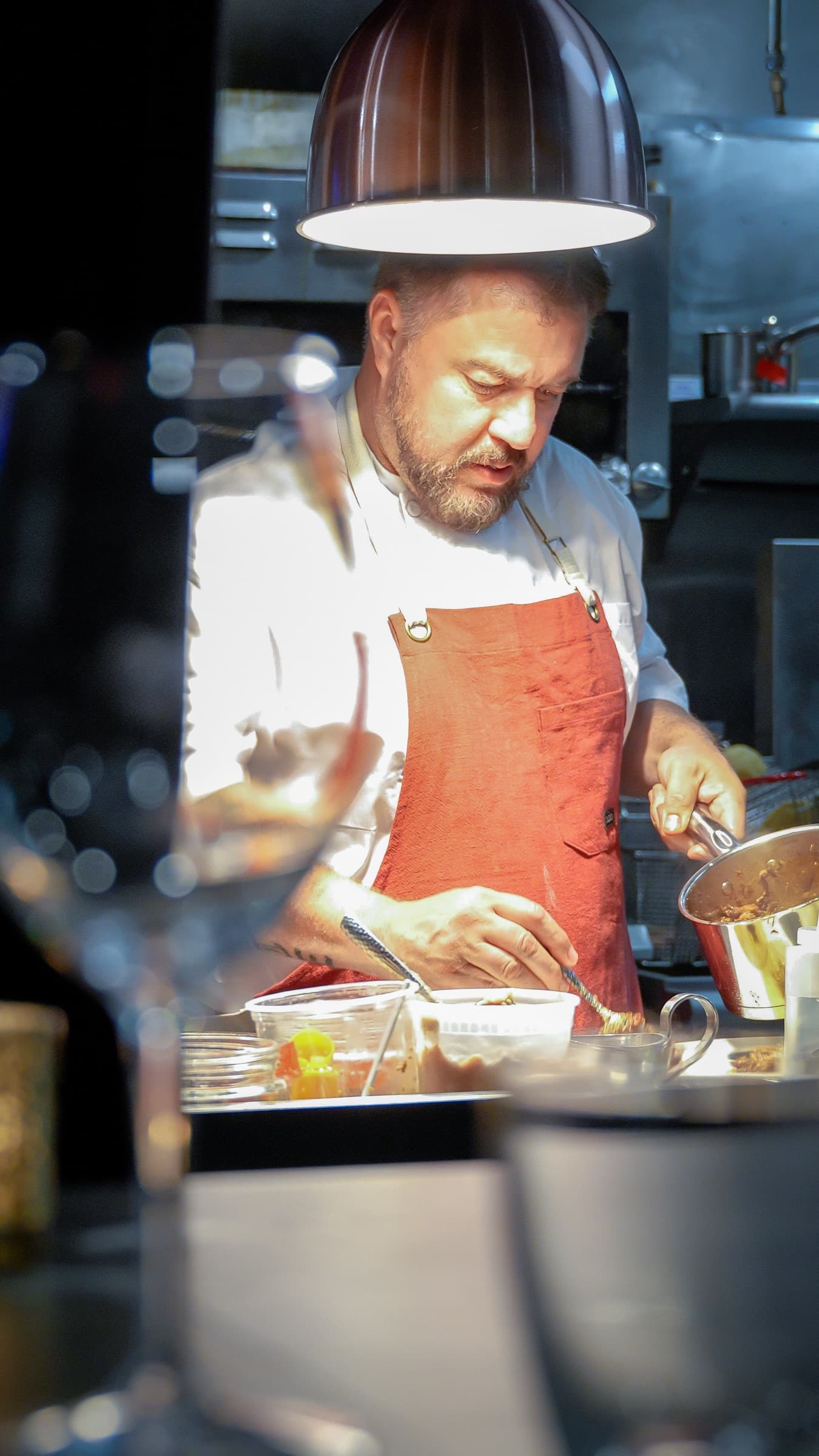 Chef Antonio at the pass